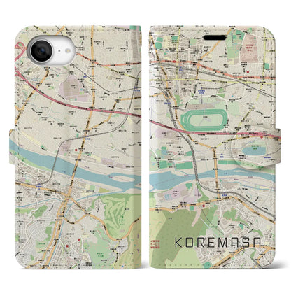 【是政（東京都）】地図柄iPhoneケース（手帳タイプ）