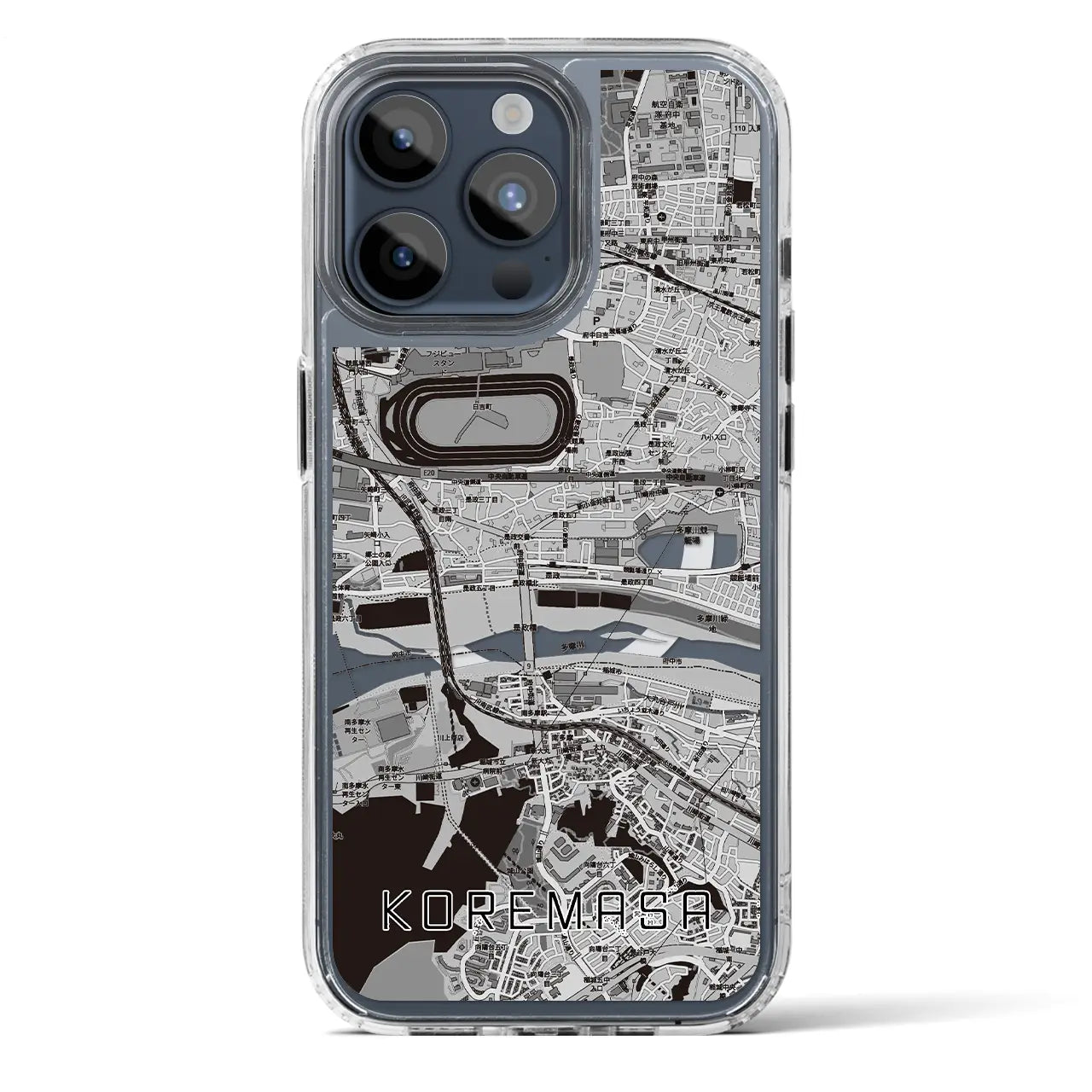 【是政（東京都）】地図柄iPhoneケース（MagSafeタイプ）