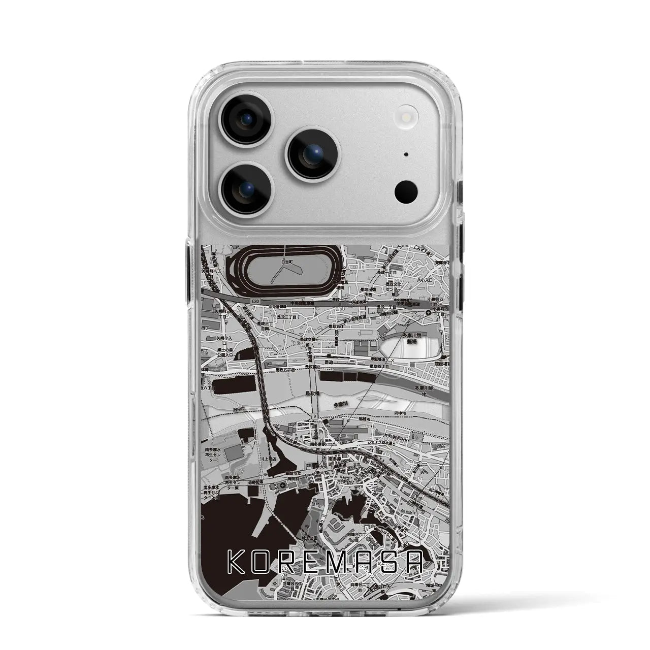 【是政（東京都）】地図柄iPhoneケース（MagSafeタイプ）