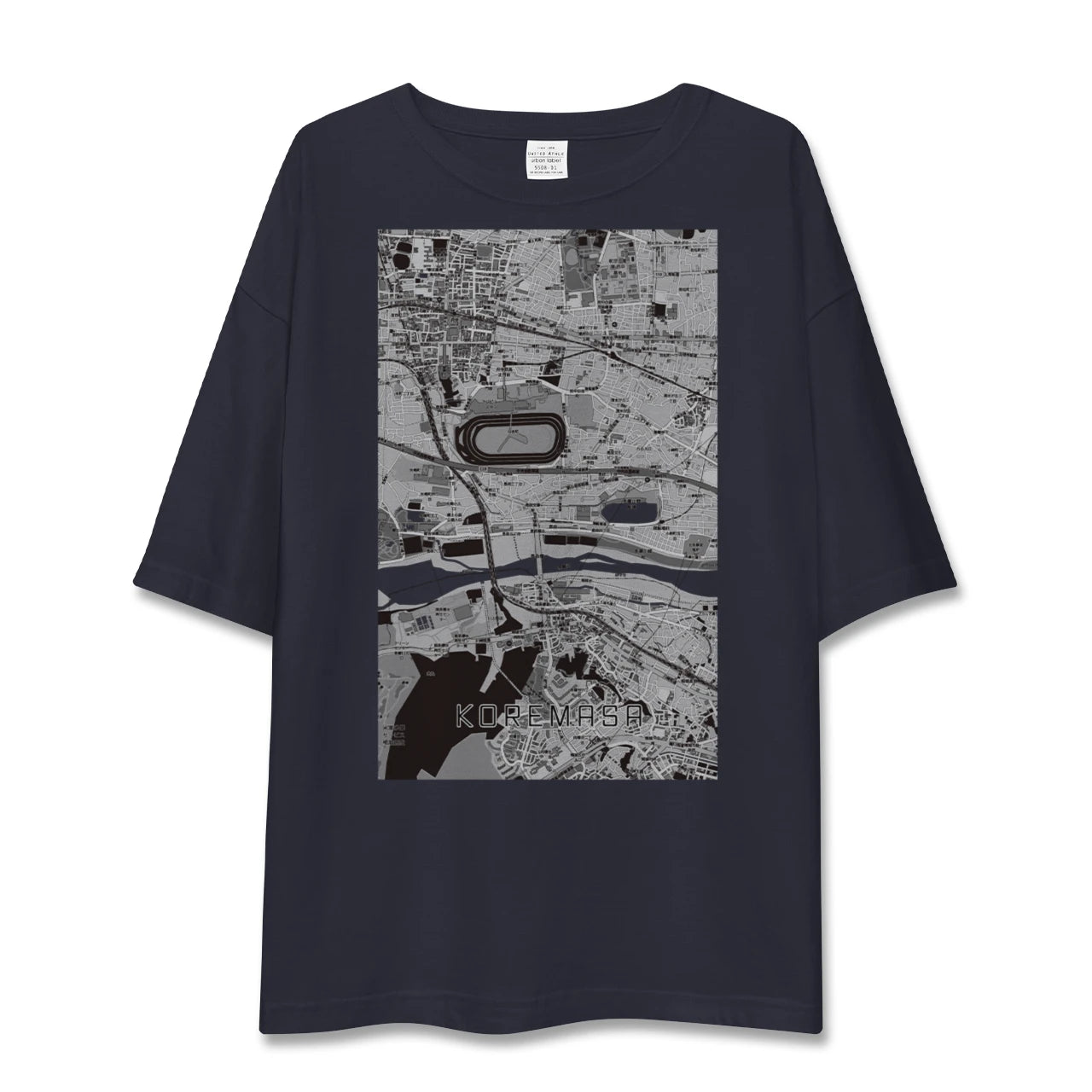 【是政（東京都）】地図柄ビッグシルエットTシャツ