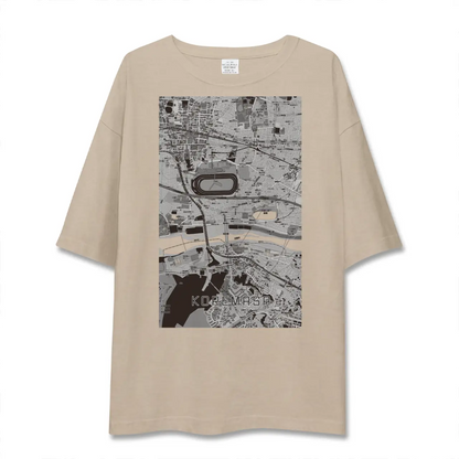 【是政（東京都）】地図柄ビッグシルエットTシャツ