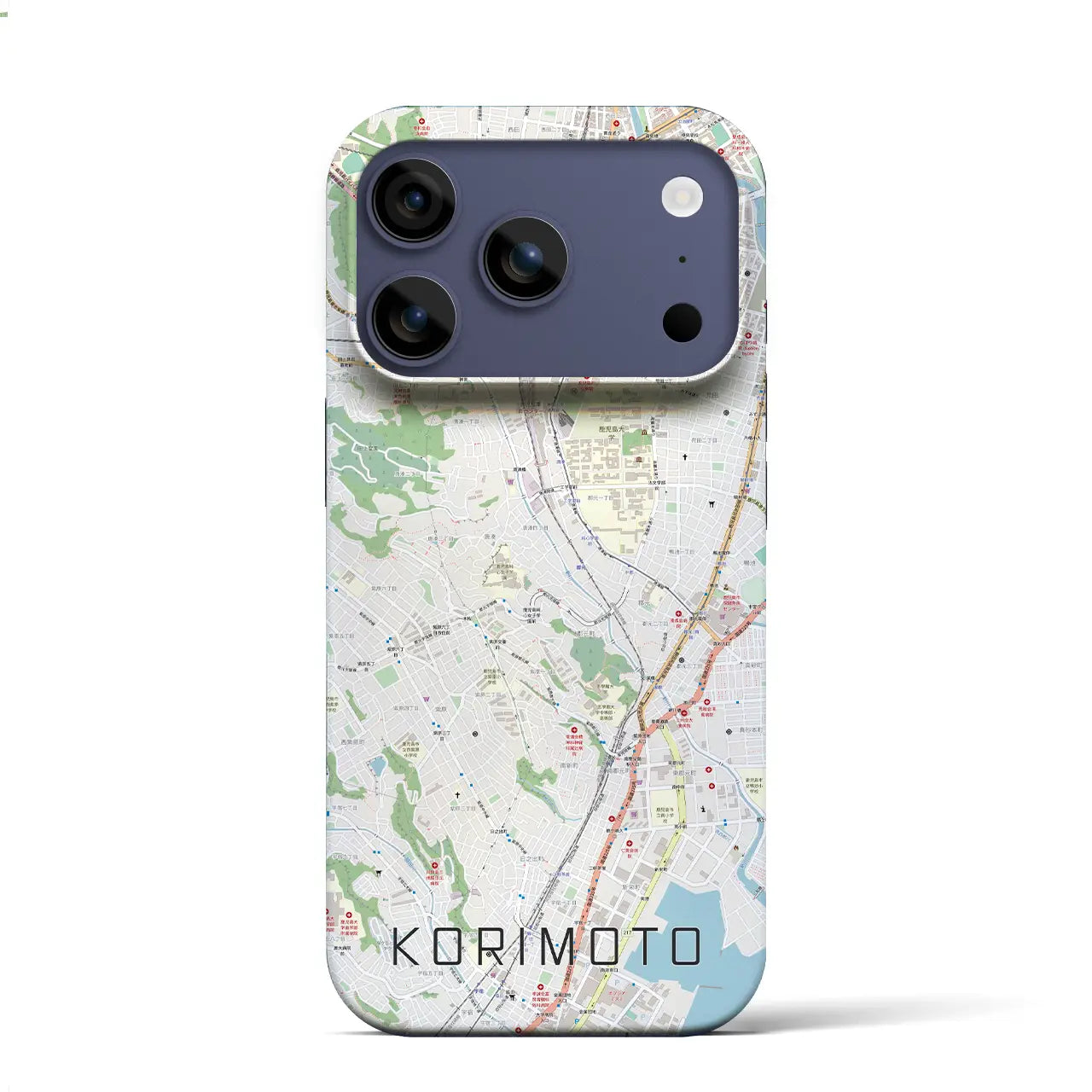 【郡元（鹿児島県）】地図柄iPhoneケース（バックカバータイプ）