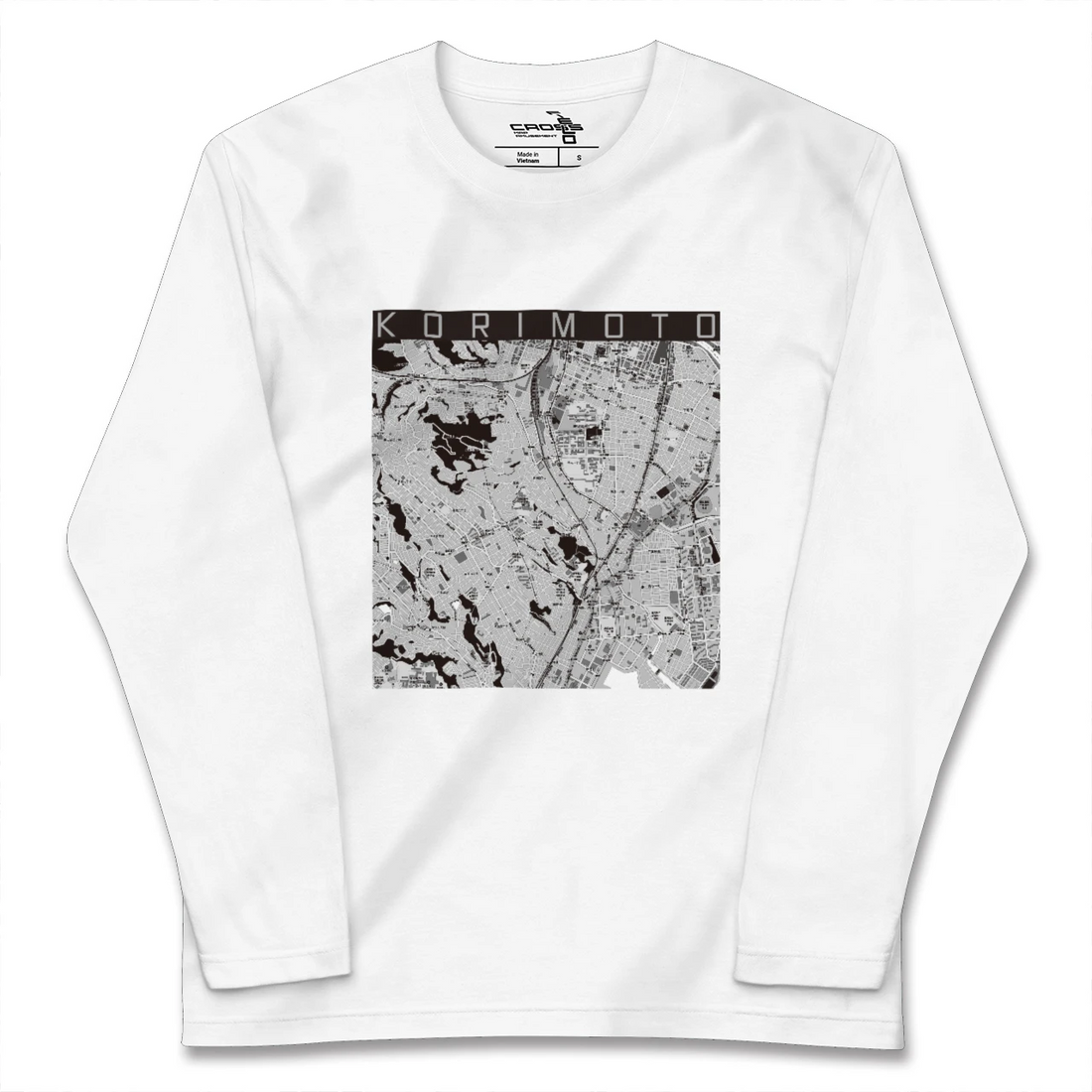 【郡元(鹿児島県)】地図柄ロングスリーブTシャツ