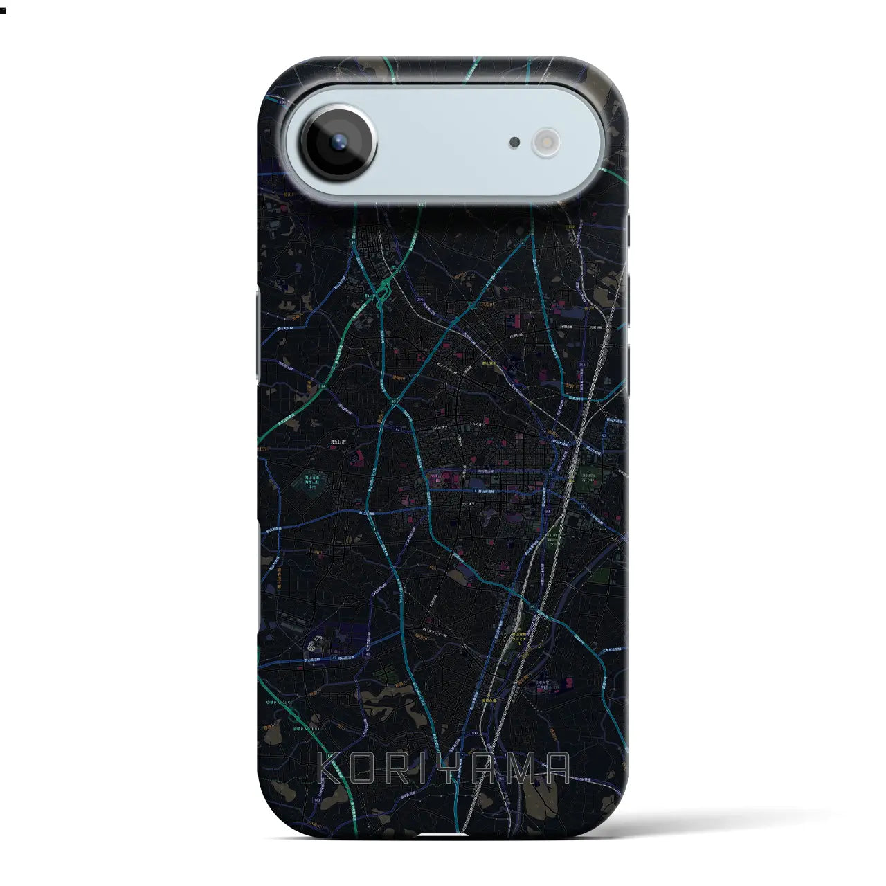 【郡山（福島県）】地図柄iPhoneケース（バックカバータイプ）