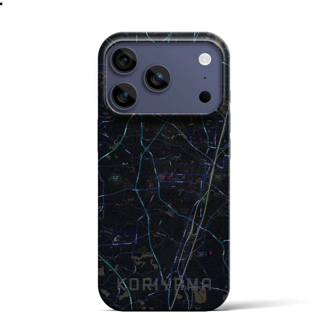 【郡山（福島県）】地図柄iPhoneケース（バックカバータイプ）