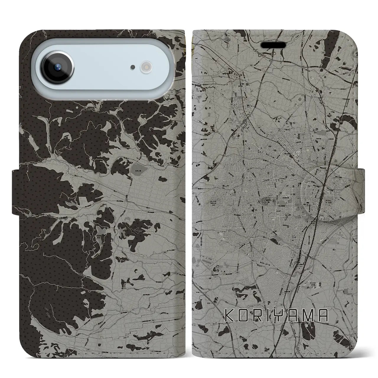 【郡山（福島県）】地図柄iPhoneケース（手帳タイプ）