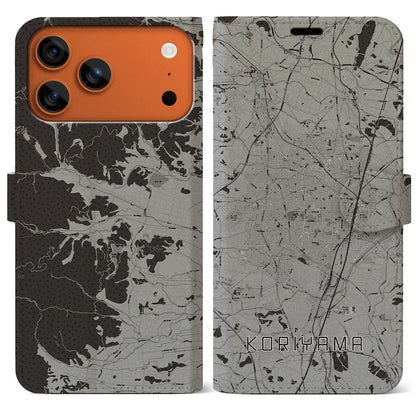 【郡山（福島県）】地図柄iPhoneケース（手帳タイプ）