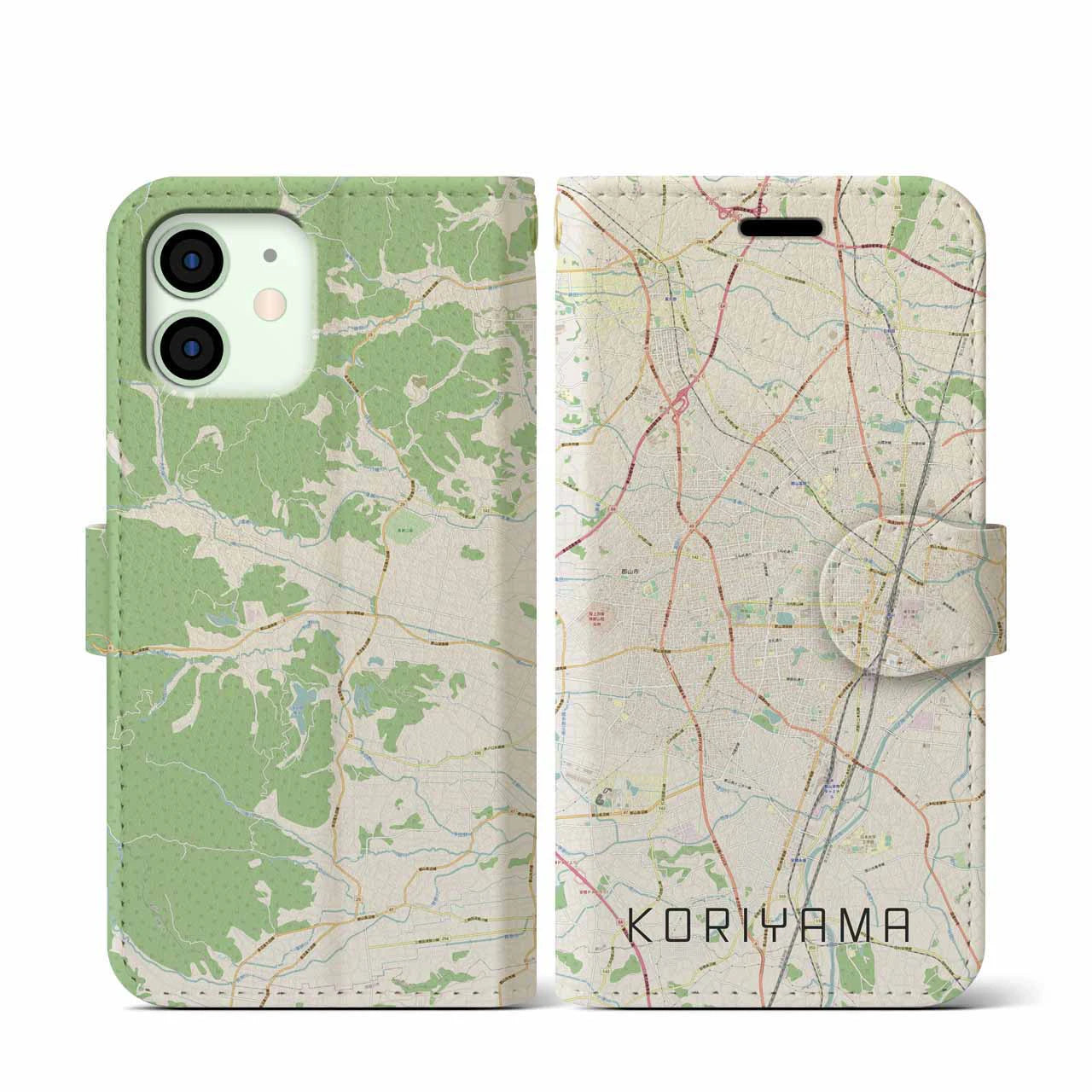 【郡山（福島県）】地図柄iPhoneケース（手帳タイプ）