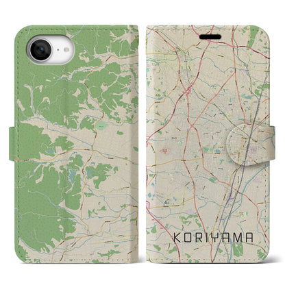 【郡山（福島県）】地図柄iPhoneケース（手帳タイプ）