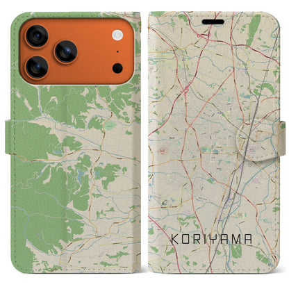 【郡山（福島県）】地図柄iPhoneケース（手帳タイプ）