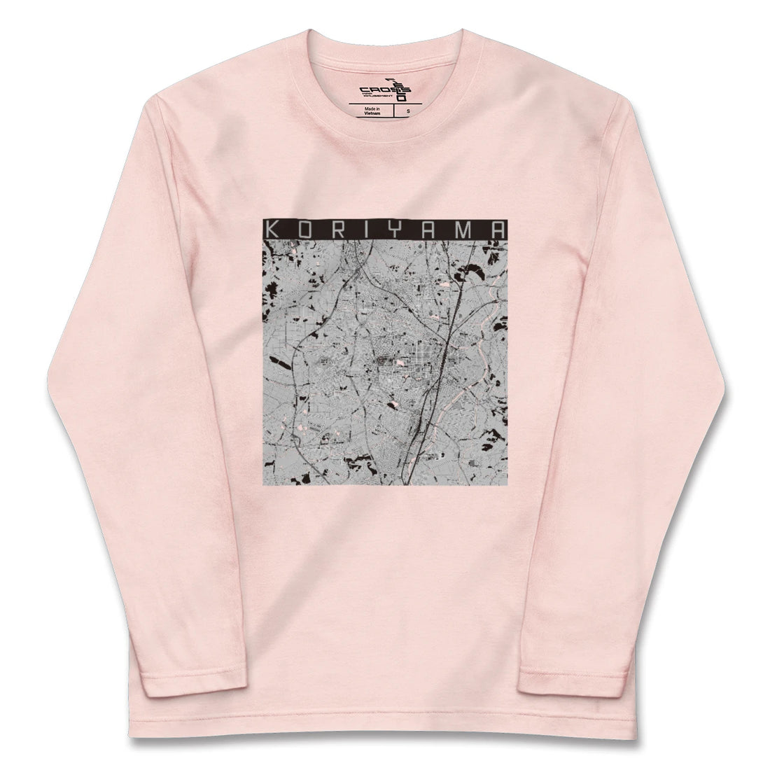 【郡山（福島県）】地図柄ロングスリーブTシャツ