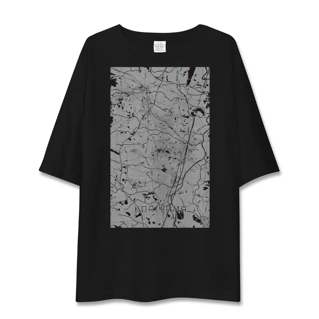 【郡山（福島県）】地図柄ビッグシルエットTシャツ