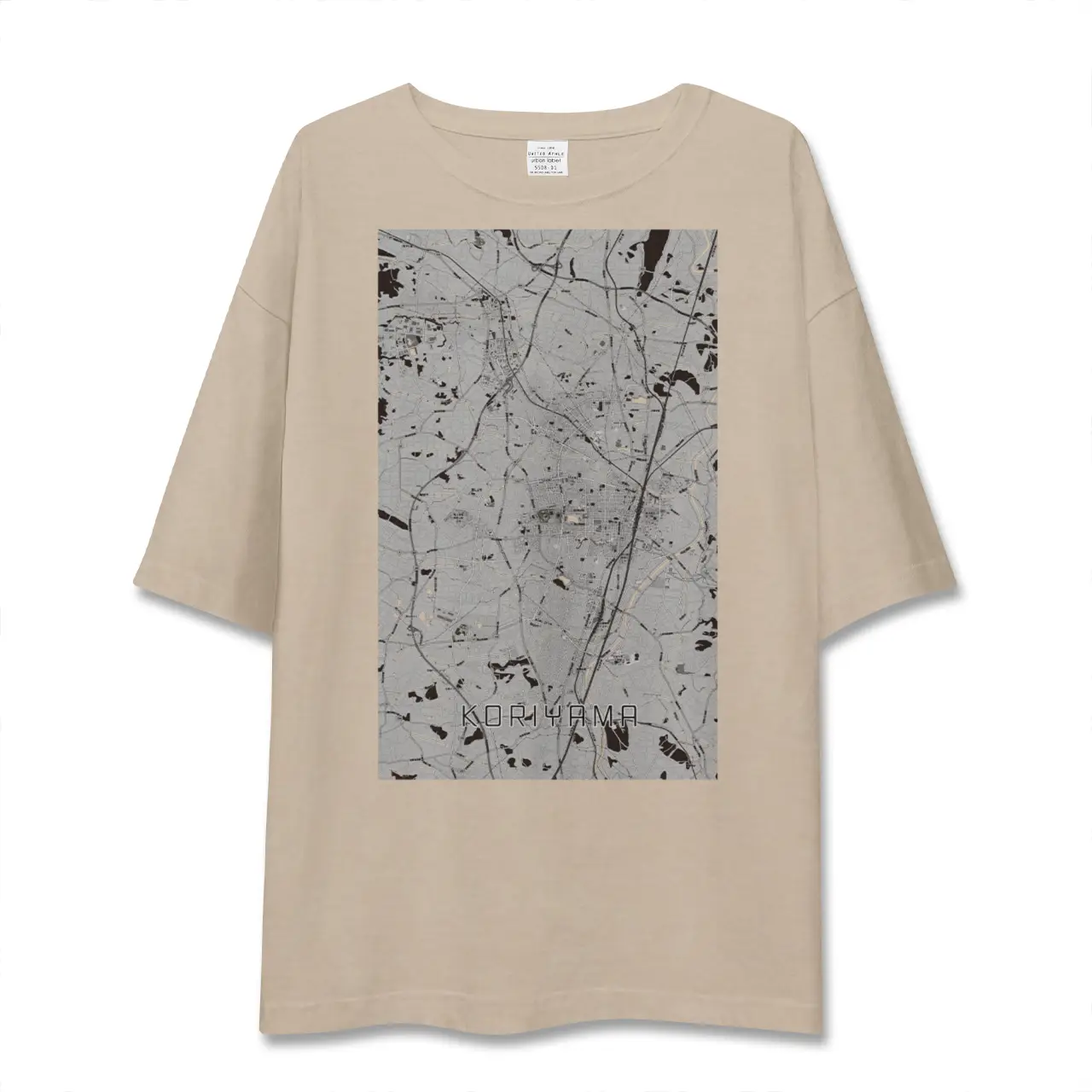 【郡山（福島県）】地図柄ビッグシルエットTシャツ