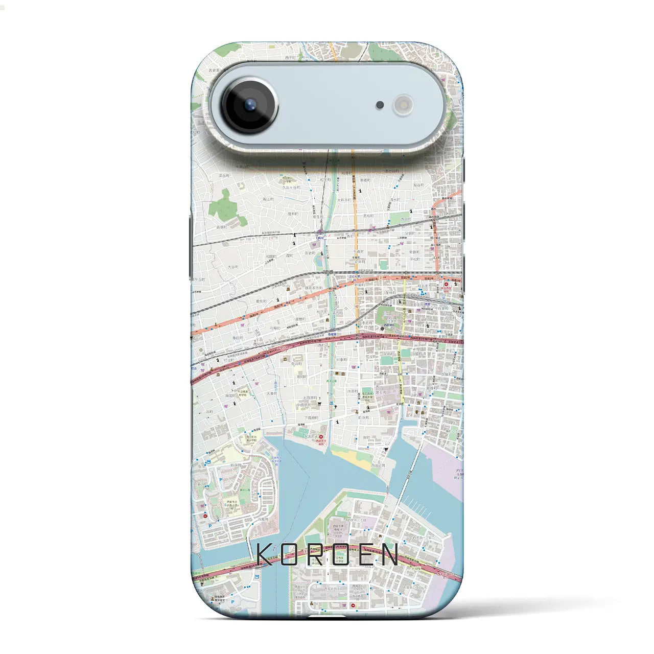 【香櫨園（兵庫県）】地図柄iPhoneケース（バックカバータイプ）