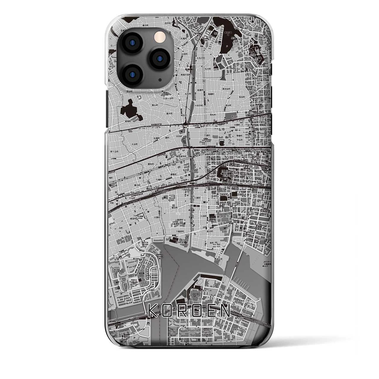 【香櫨園（兵庫県）】地図柄iPhoneケース（クリアタイプ）