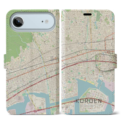 【香櫨園（兵庫県）】地図柄iPhoneケース（手帳タイプ）