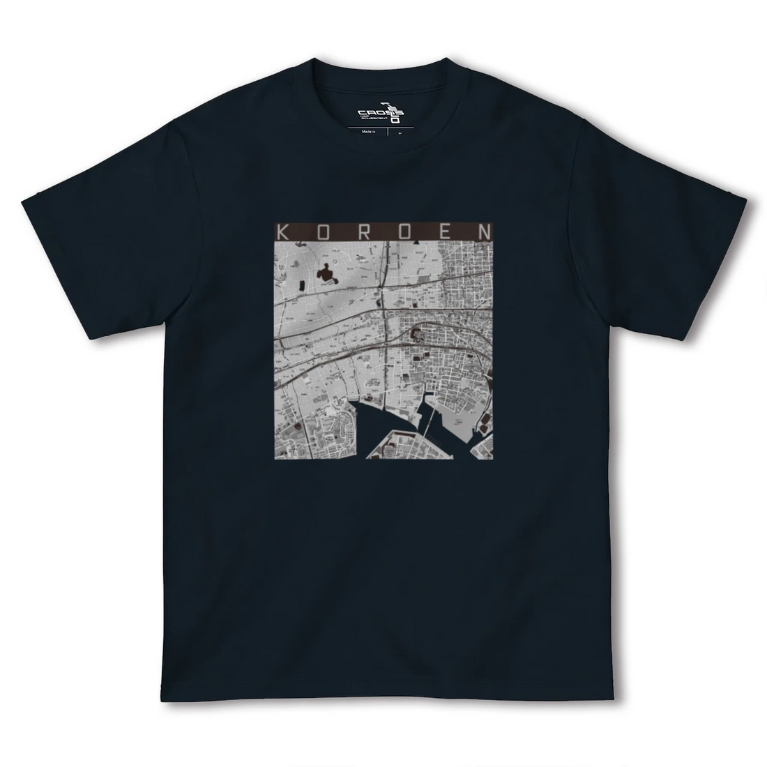 【香櫨園(兵庫県)】地図柄ヘビーウェイトTシャツ