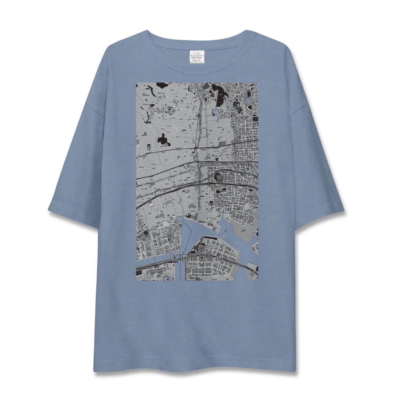 【香櫨園（兵庫県）】地図柄ビッグシルエットTシャツ