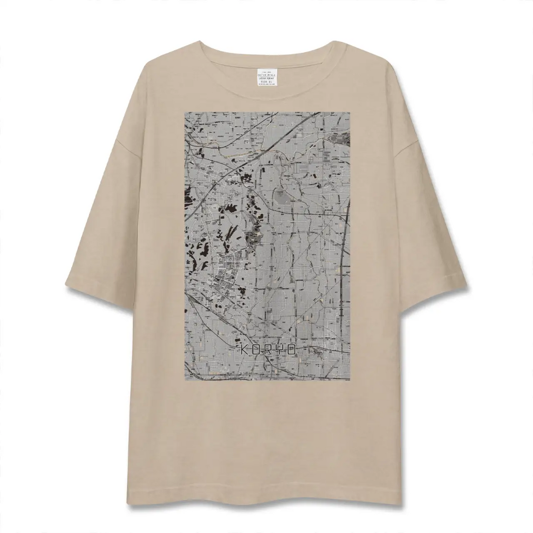 【広陵(奈良県)】地図柄ビッグシルエットTシャツ