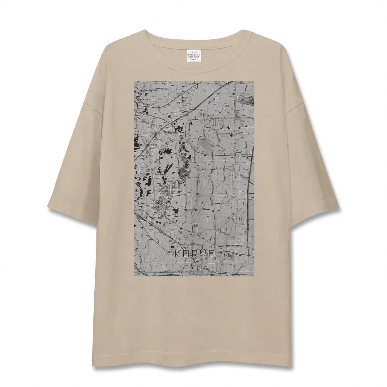 【広陵（奈良県）】地図柄ビッグシルエットTシャツ