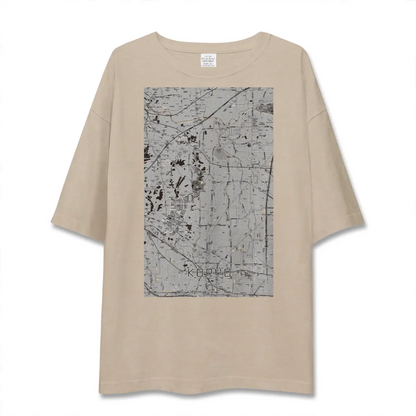 【広陵（奈良県）】地図柄ビッグシルエットTシャツ