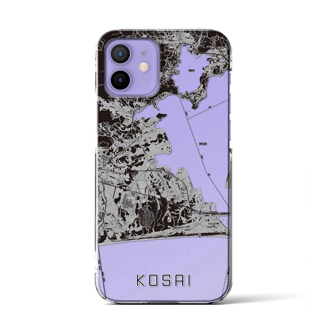 【湖西（静岡県）】地図柄iPhoneケース（クリアタイプ）