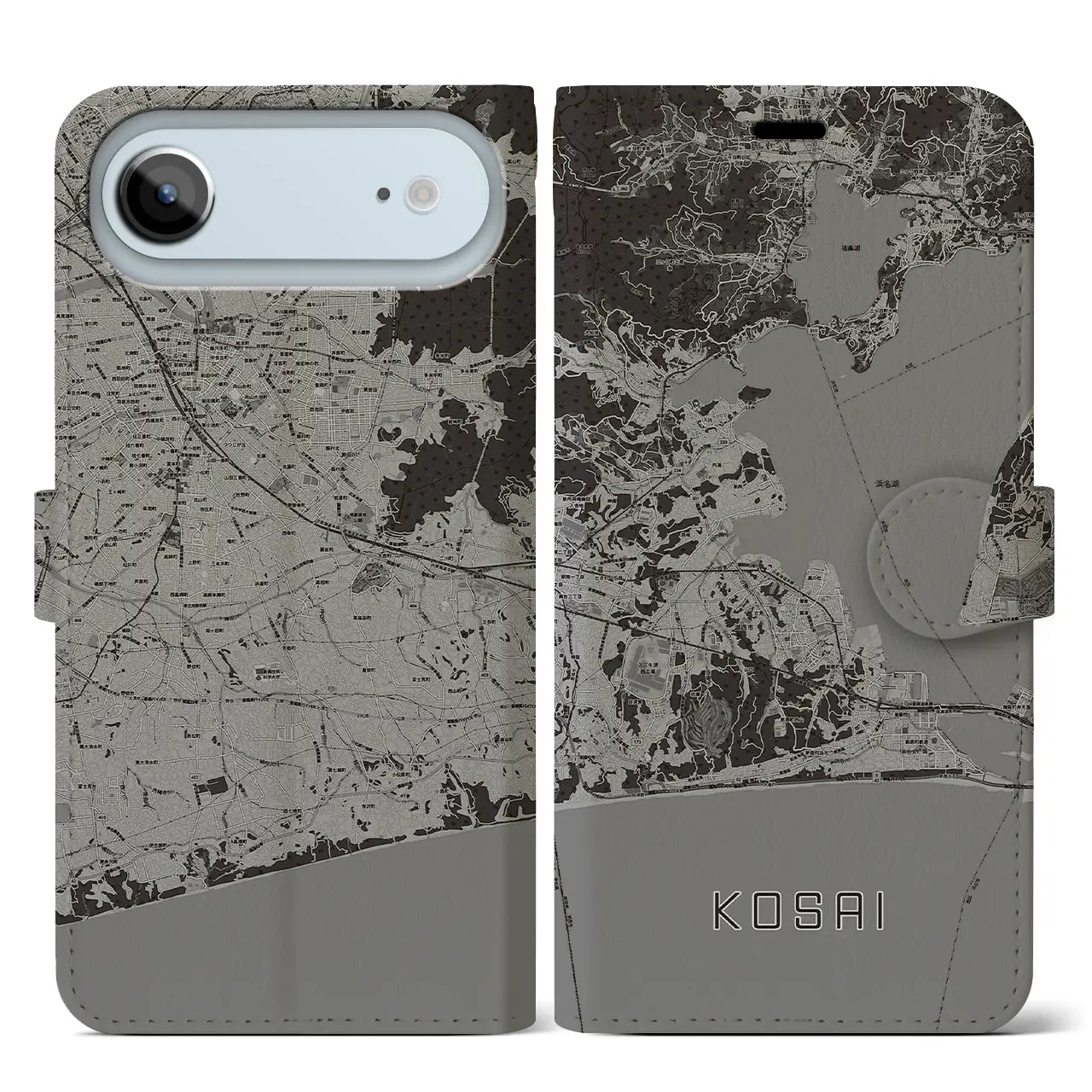 【湖西（静岡県）】地図柄iPhoneケース（手帳タイプ）