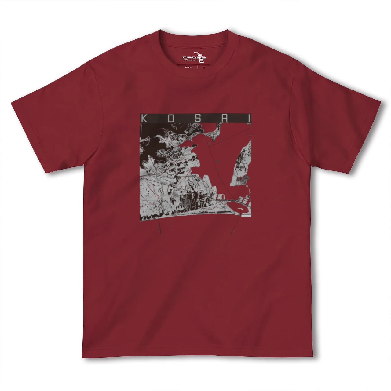 【湖西（静岡県）】地図柄ヘビーウェイトTシャツ