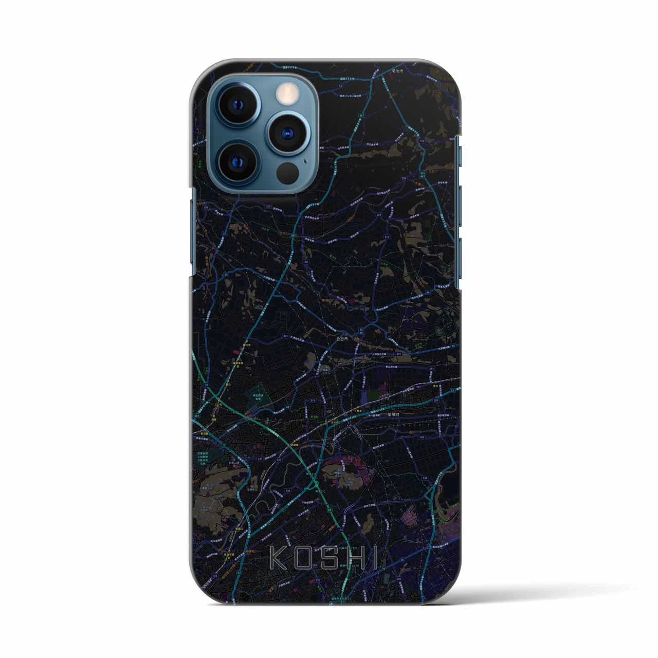 【合志（熊本県）】地図柄iPhoneケース（バックカバータイプ）