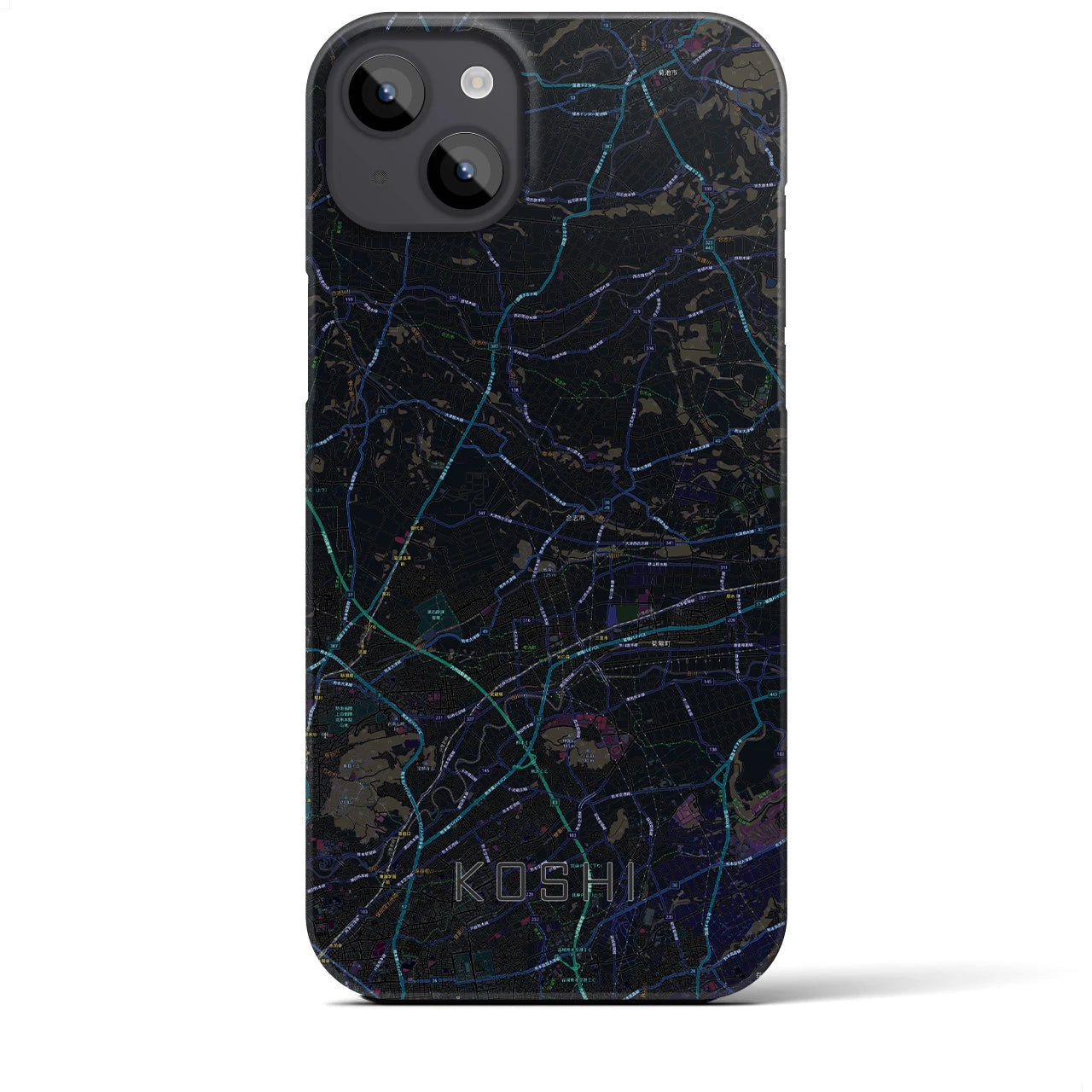 【合志（熊本県）】地図柄iPhoneケース（バックカバータイプ）