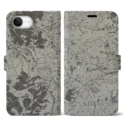 【合志（熊本県）】地図柄iPhoneケース（手帳タイプ）