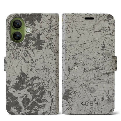 【合志（熊本県）】地図柄iPhoneケース（手帳タイプ）