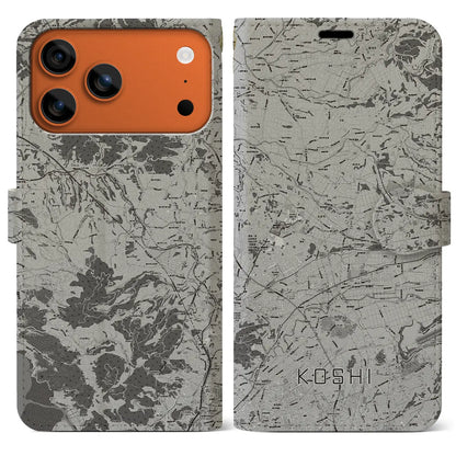 【合志（熊本県）】地図柄iPhoneケース（手帳タイプ）