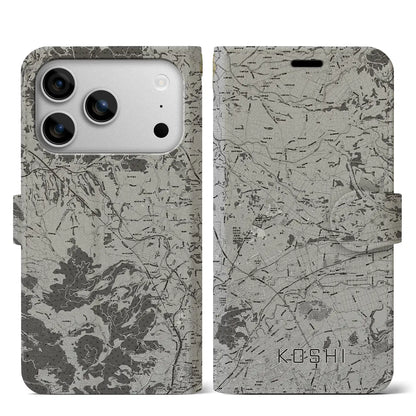 【合志（熊本県）】地図柄iPhoneケース（手帳タイプ）