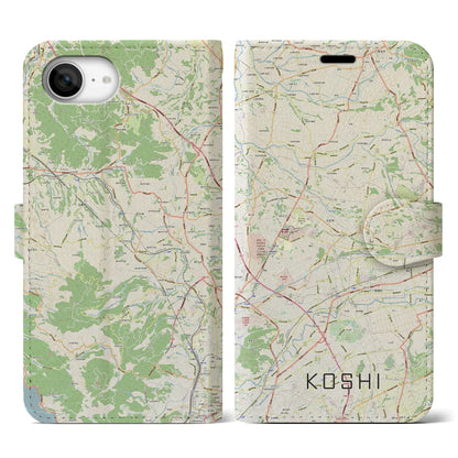 【合志（熊本県）】地図柄iPhoneケース（手帳タイプ）