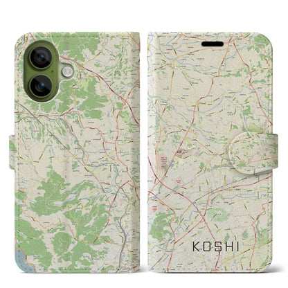 【合志（熊本県）】地図柄iPhoneケース（手帳タイプ）