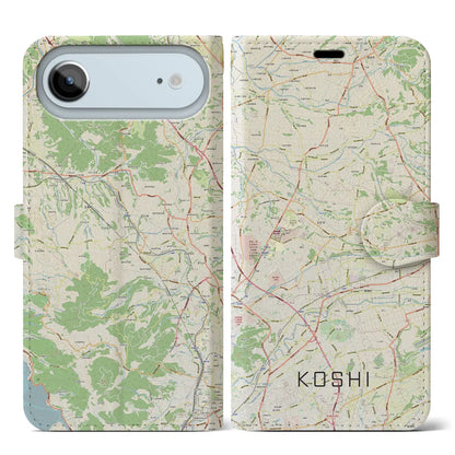 【合志（熊本県）】地図柄iPhoneケース（手帳タイプ）