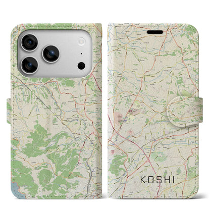 【合志（熊本県）】地図柄iPhoneケース（手帳タイプ）