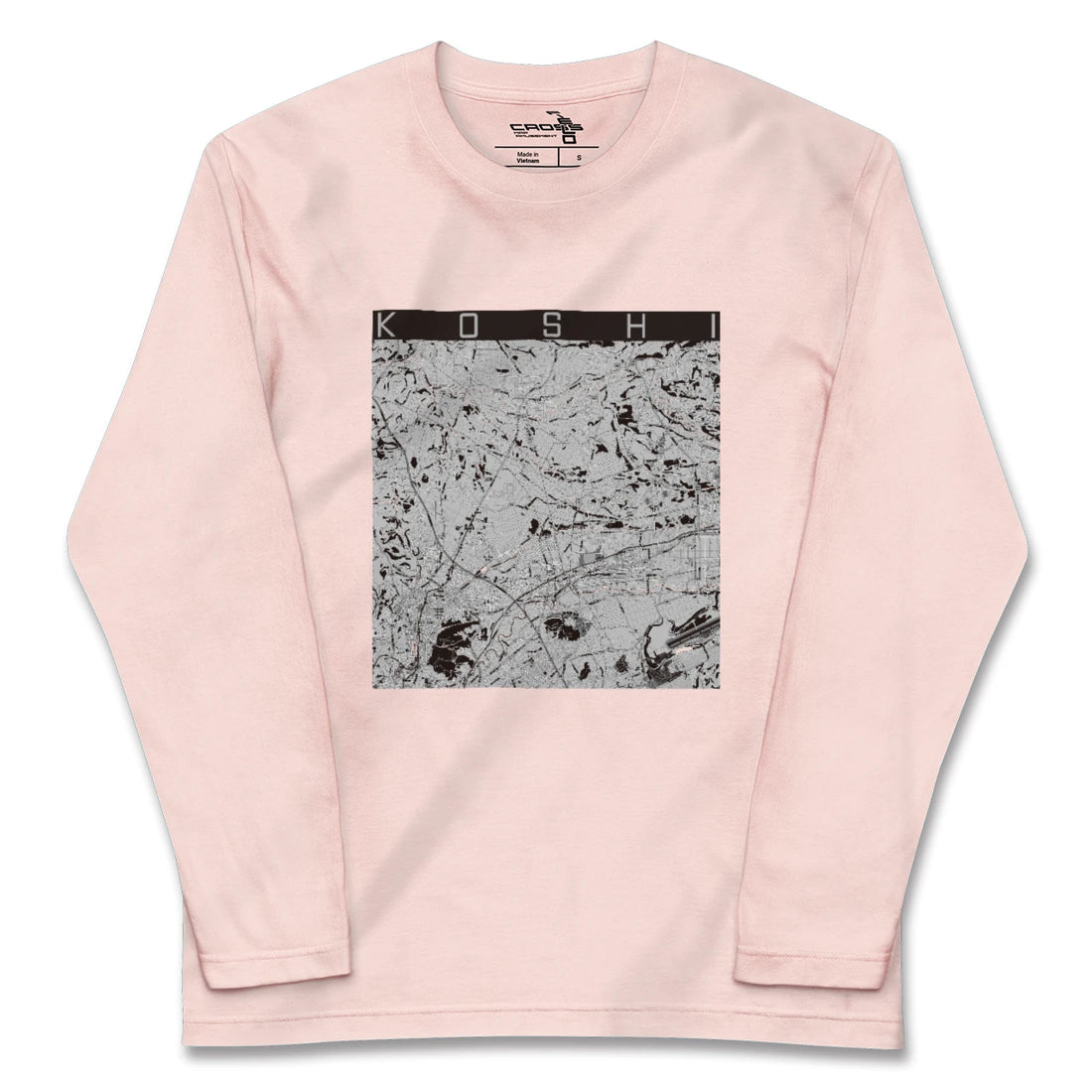 【合志（熊本県）】地図柄ロングスリーブTシャツ
