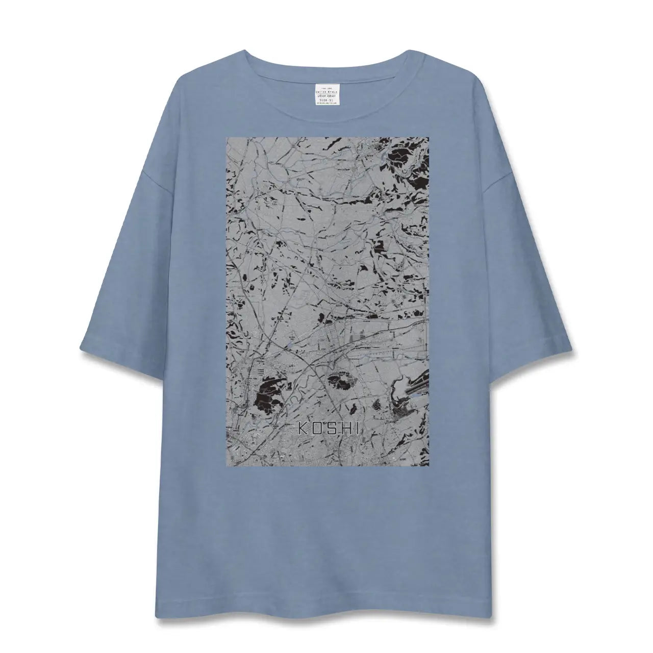 【合志（熊本県）】地図柄ビッグシルエットTシャツ