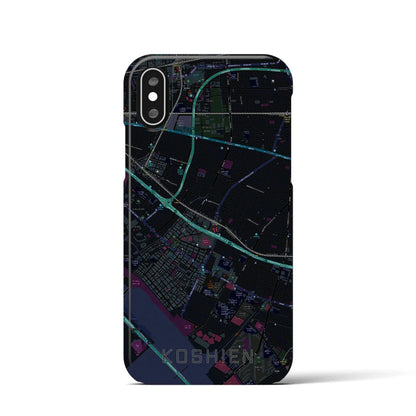 【甲子園（兵庫県）】地図柄iPhoneケース（バックカバータイプ）