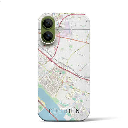 【甲子園（兵庫県）】地図柄iPhoneケース（バックカバータイプ）