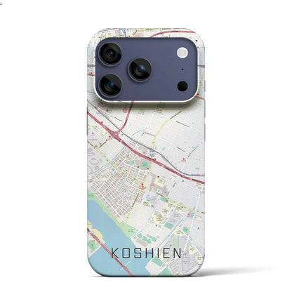【甲子園（兵庫県）】地図柄iPhoneケース（バックカバータイプ）