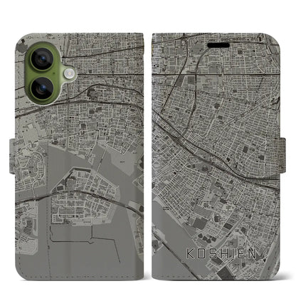 【甲子園（兵庫県）】地図柄iPhoneケース（手帳タイプ）