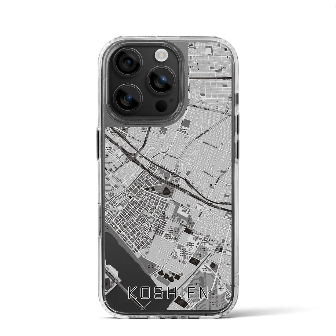 【甲子園(兵庫県)】地図柄iPhoneケース(MagSafeタイプ)