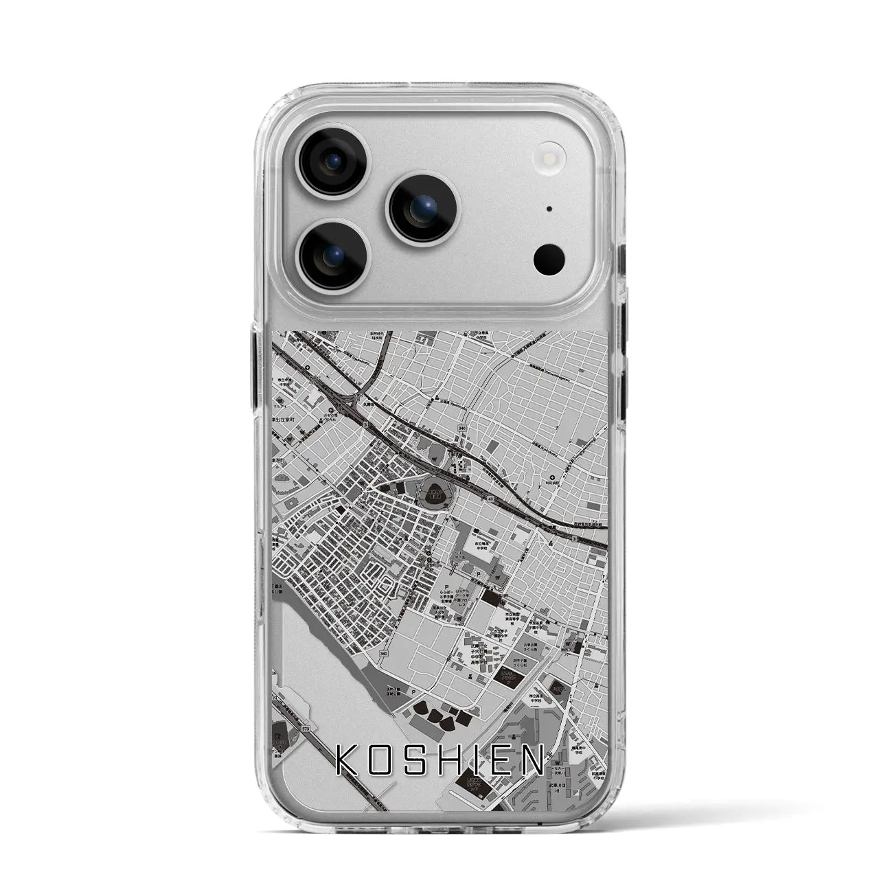 【甲子園（兵庫県）】地図柄iPhoneケース（MagSafeタイプ）