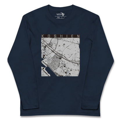 【甲子園（兵庫県）】地図柄ロングスリーブTシャツ