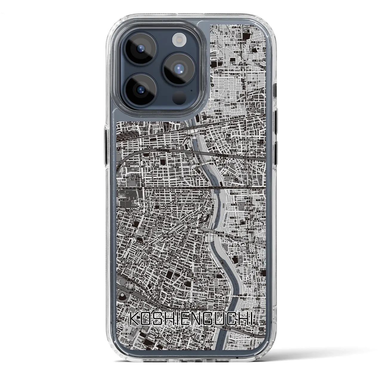 【甲子園口（兵庫県）】地図柄iPhoneケース（MagSafeタイプ）