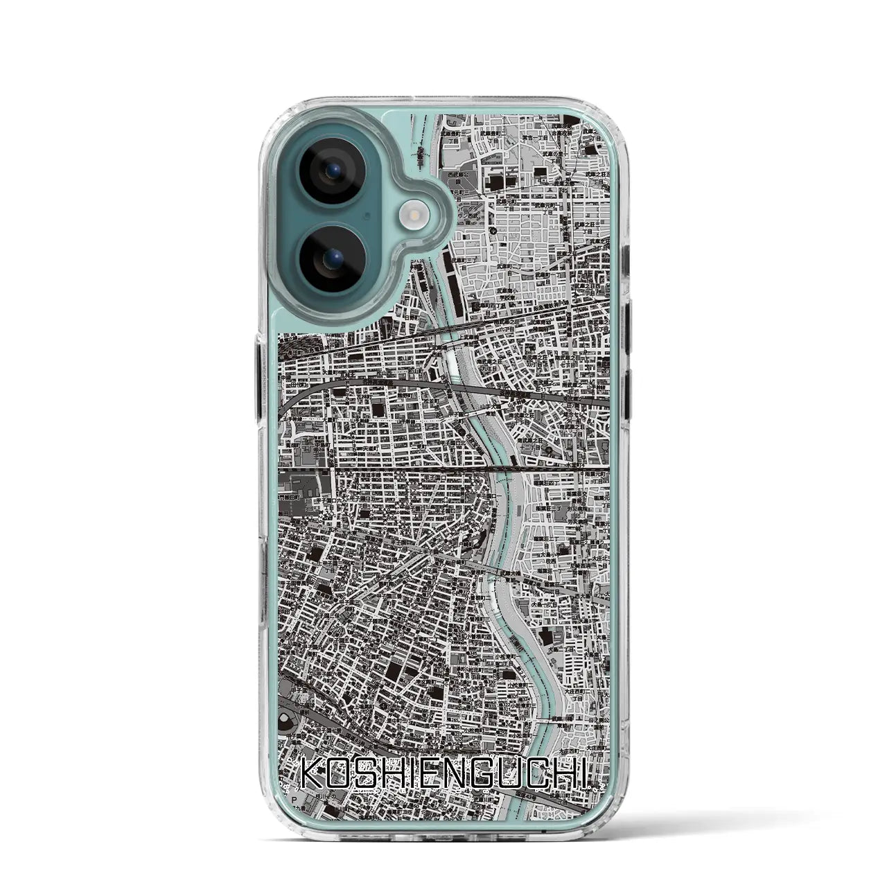 【甲子園口（兵庫県）】地図柄iPhoneケース（MagSafeタイプ）