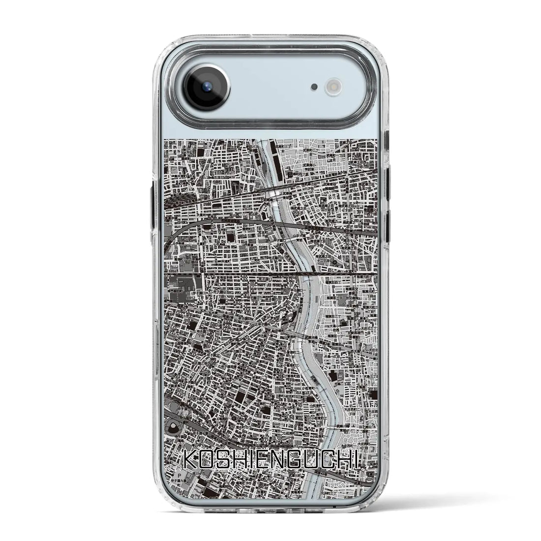 【甲子園口（兵庫県）】地図柄iPhoneケース（MagSafeタイプ）モノトーン・iPhone 17 Pro Max 用